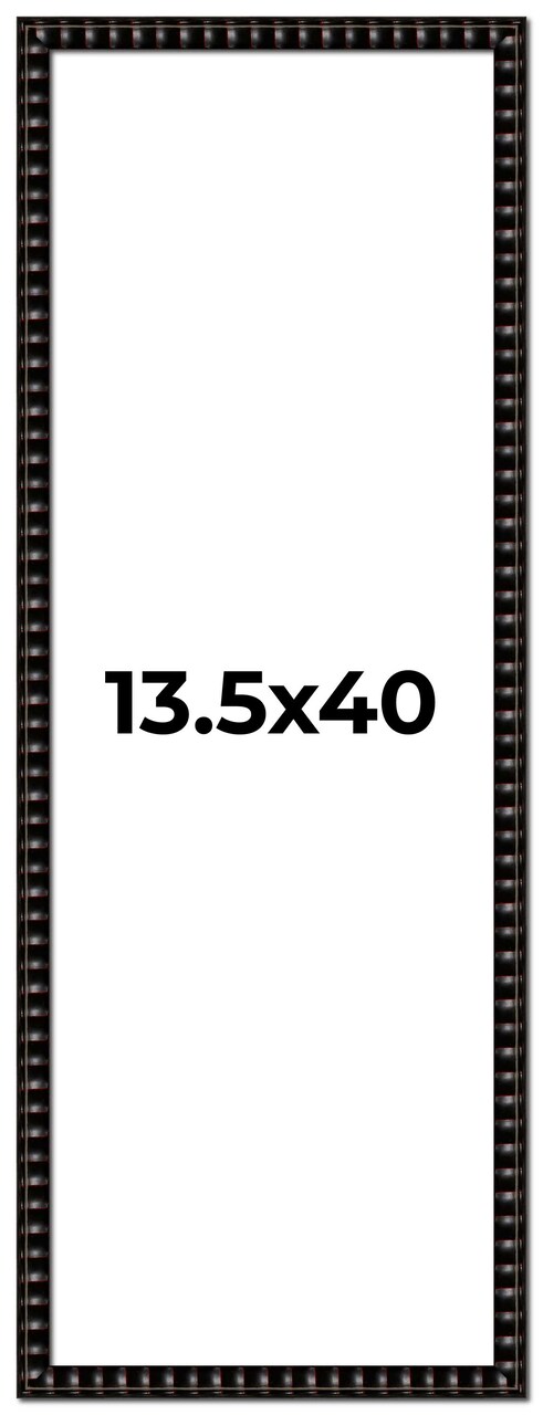 13.5x40 Bamboo Picture Frame with UV-Resistant Acrylic & Acid Free Backing, Available in 4 Finishes - Brown, Black, Gold, and Natural